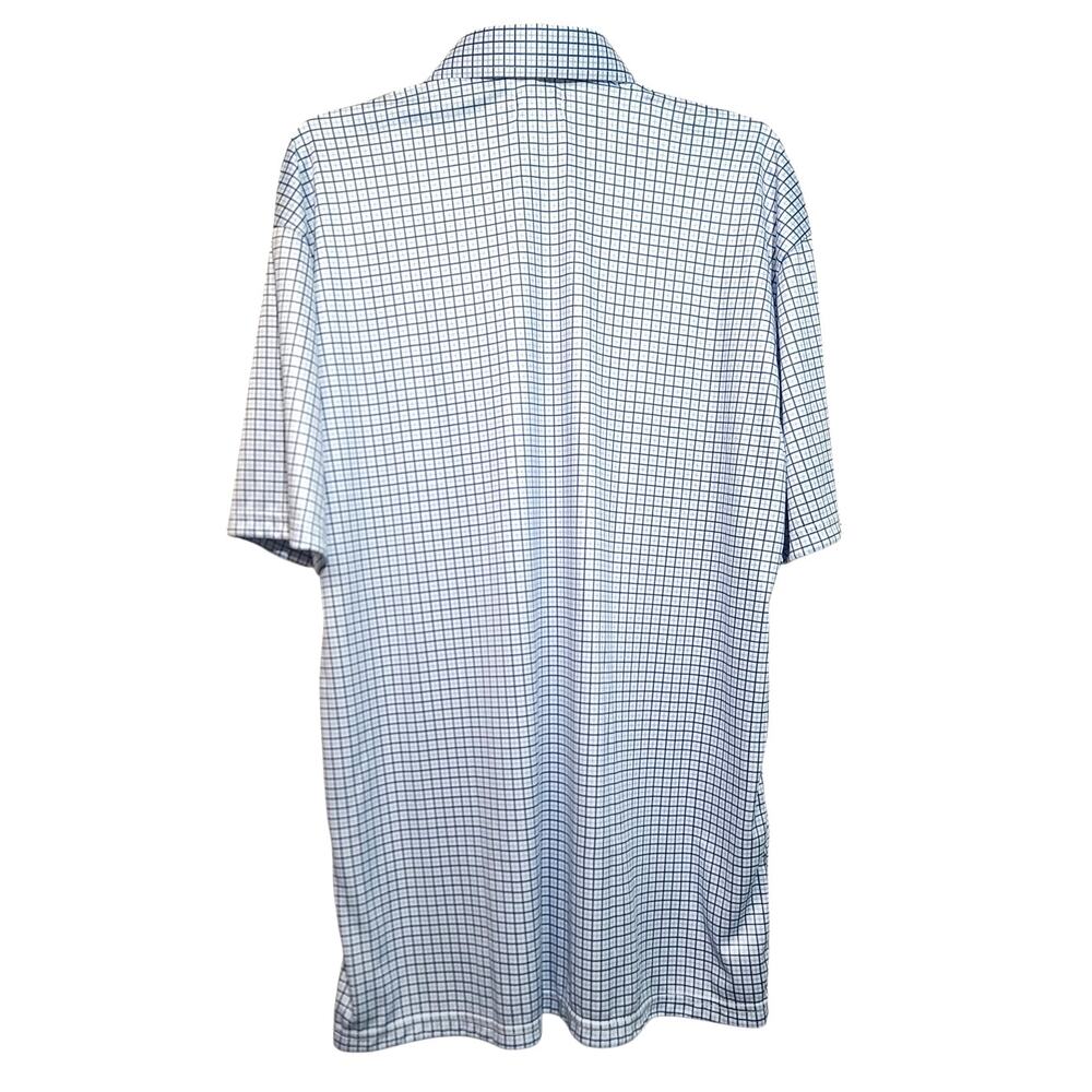 Collars & Co Blue Tattersall Polo Shirt Men's XL GUC Moisture-Wicking - Picture 2 of 4